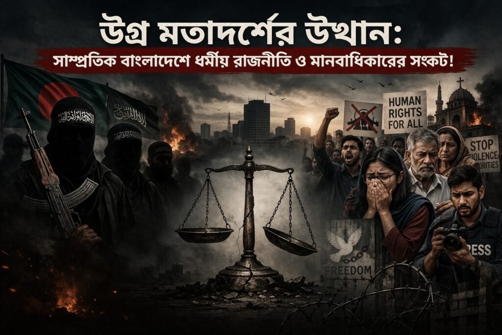 উগ্র মতাদর্শের উত্থান সাম্প্রতিক বাংলাদেশে ধর্মীয় রাজনীতি ও মানবাধিকারের সংকট!