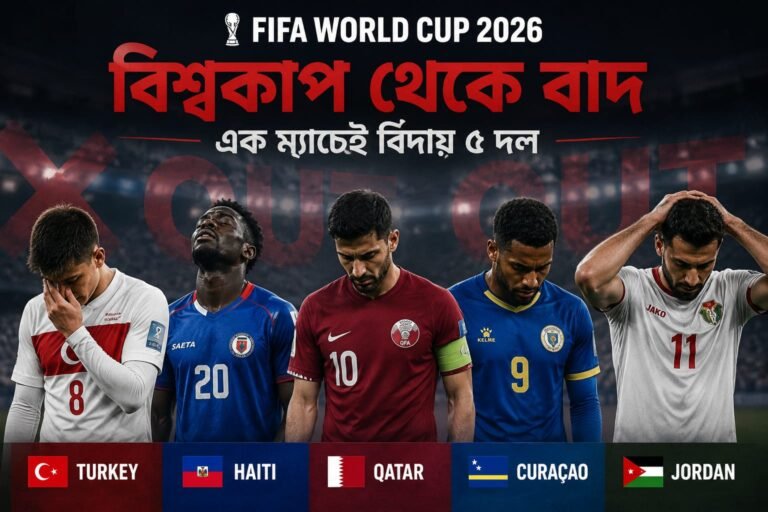 ফিফার নতুন নিয়মে বিশ্বকাপ থেকে এক ম্যাচেই বিদায় ৫ দলের, কাঁদল তুরস্ক-হাইতি