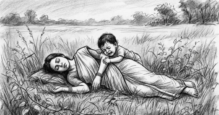 মায়ের নিথর দেহ আঁকড়ে শিশুর কান্না, রক্তাক্ত নারীকে উদ্ধারের পর মৃত্যু